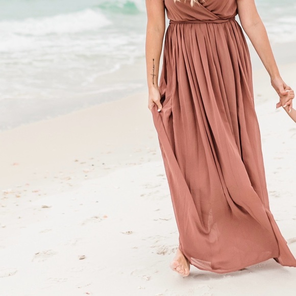 Baltic Born Dresses & Skirts - Baltic Born Women’s Maxi Dress - Rust Brown Flowing Skirt